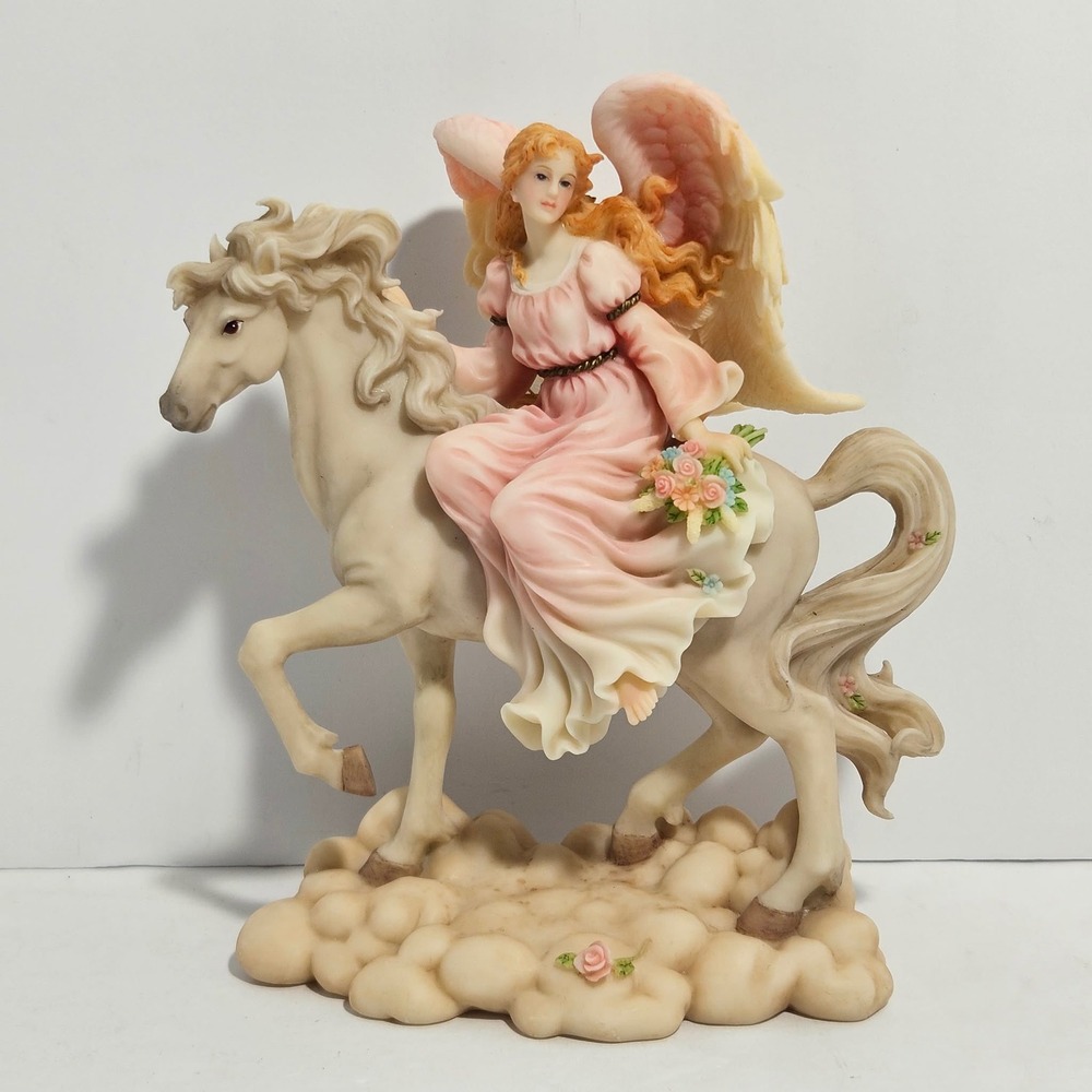 Seraphim Classics Simone Nature's Own Angel Riding Horse Figurine 78084 1997